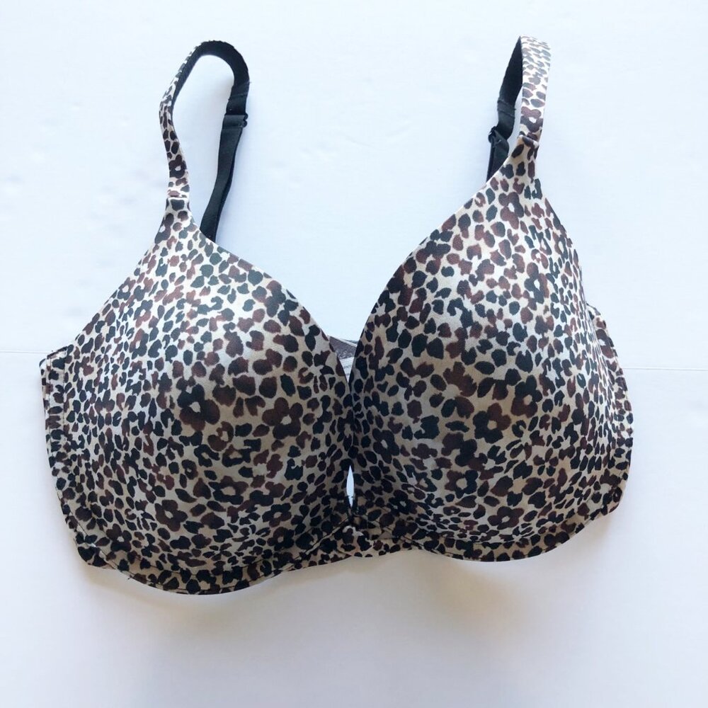 VICTORIA'S SECRET Bra Womens 34DD Perfect One Padded Underwire Leopard Print